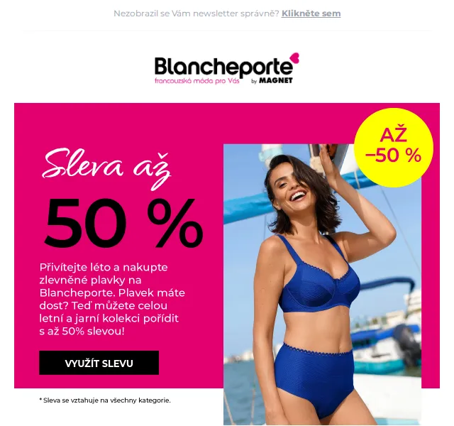 Blancheporte: Plavky se slevou až 50 % – červen 2026 | Nuslet.cz