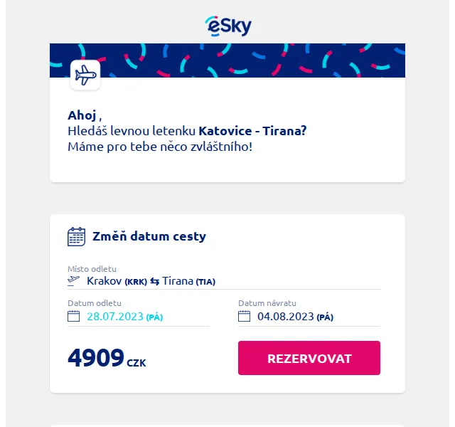 eSky: Letenka Krakov - Tirana od 4 909 Kč – červen 2026 | Nuslet.cz