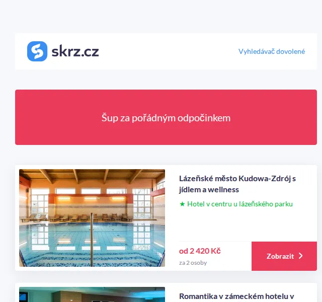 Vánoce na Skrz: 8 hotelů s wellness od 2 358 Kč – červenec 2026 | Nuslet.cz