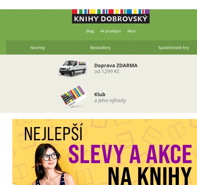 KnihyDobrovsky.cz: 10% slevový kód – srpen 2026