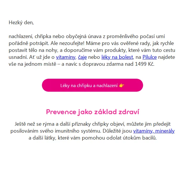 Pilulka: Chřipková prevence – červenec 2026 | Nuslet.cz