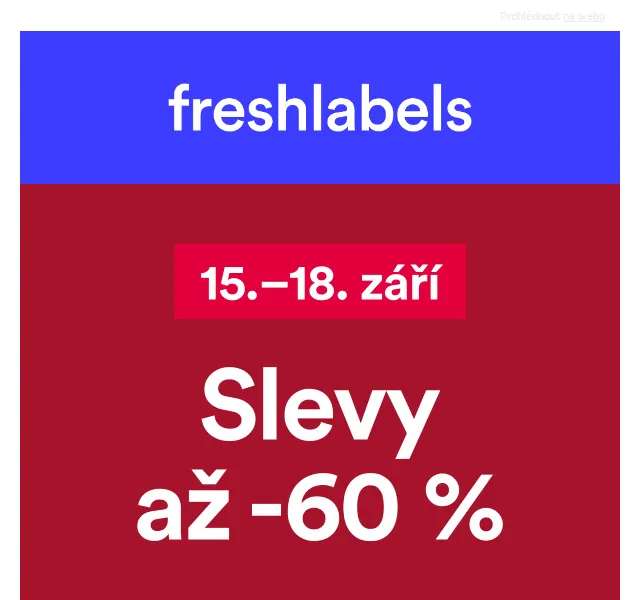 Freshlabels: podzimní SALE se slevou až 60 % – červenec 2026 | Nuslet.cz