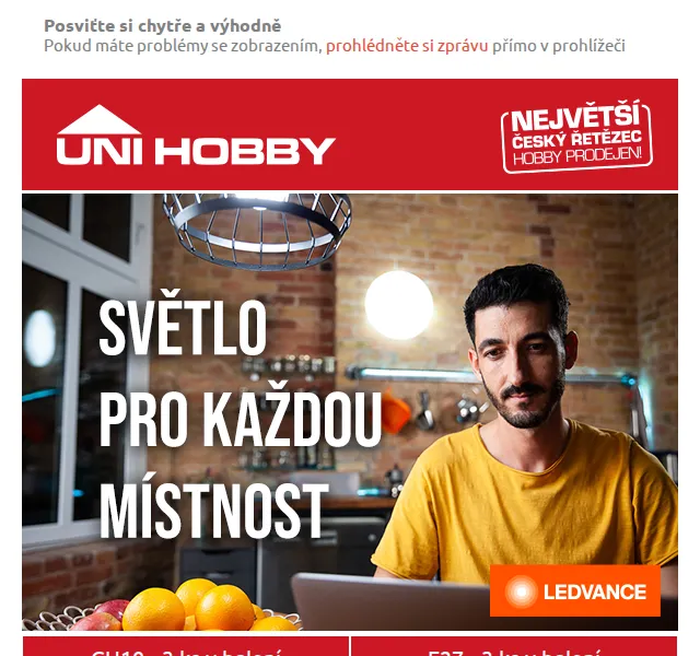 UNI HOBBY: LED žárovky GU10, E27, E14 – od 109 Kč – červen 2026 | Nuslet.cz
