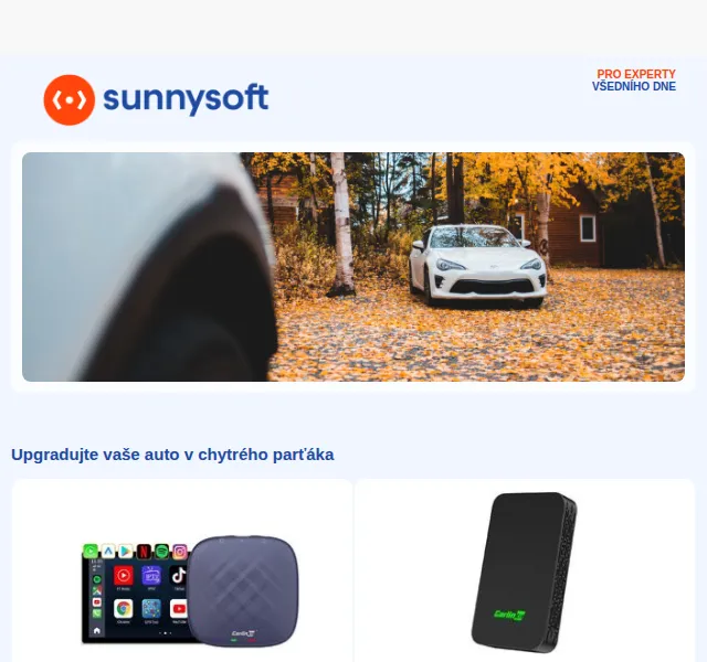 Sunnysoft: Gadgety do auta – červenec 2026 | Nuslet.cz