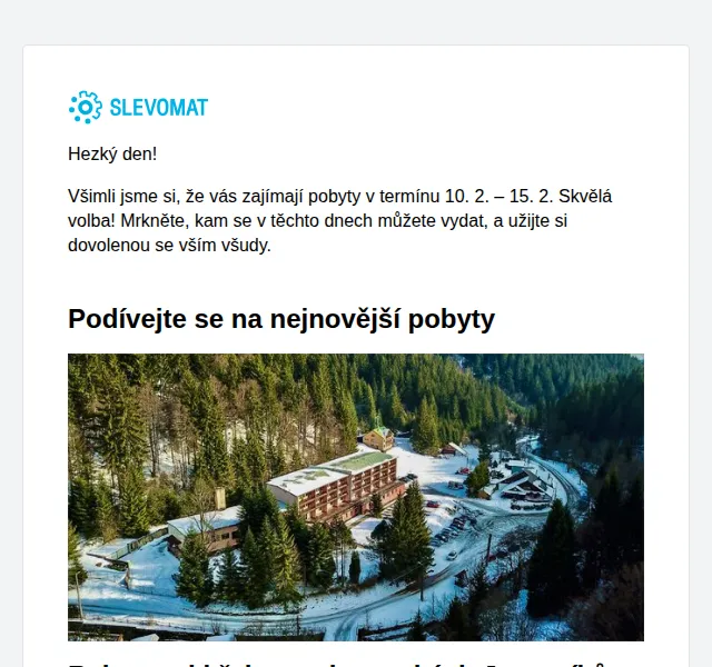Slevomat: pobyty s polopenzí a wellness od 1 730 Kč – červen 2026 | Nuslet.cz