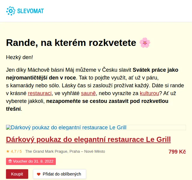 Slevomat: Romantická rande v Praze – červen 2026 | Nuslet.cz