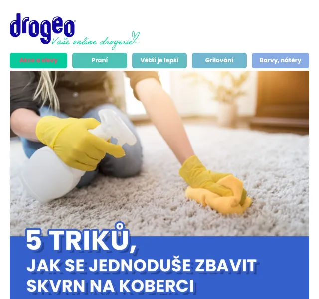 Drogeo: Čištění koberců – květen 2026 | Nuslet.cz