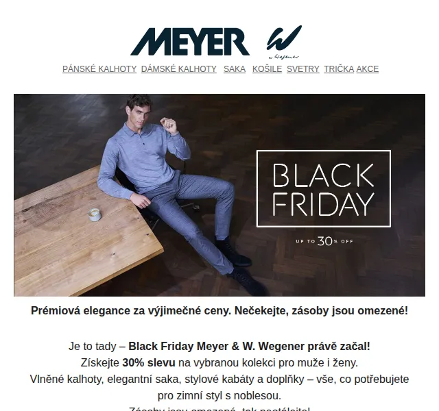 Meyer Wegener: Black Friday se slevou 30 % – červenec 2026 | Nuslet.cz