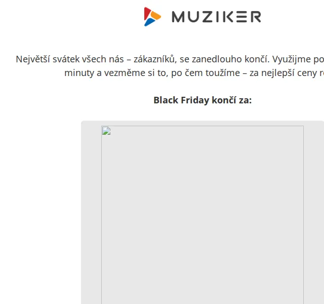 Muziker: Black Friday slevy až 5 % – červen 2026 | Nuslet.cz