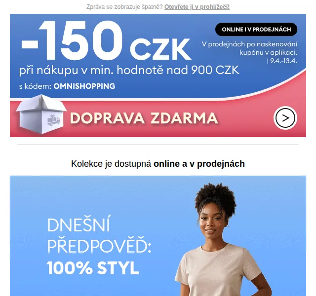 Sinsay: Džíny a trička – nadčasové kousky – duben 2026
