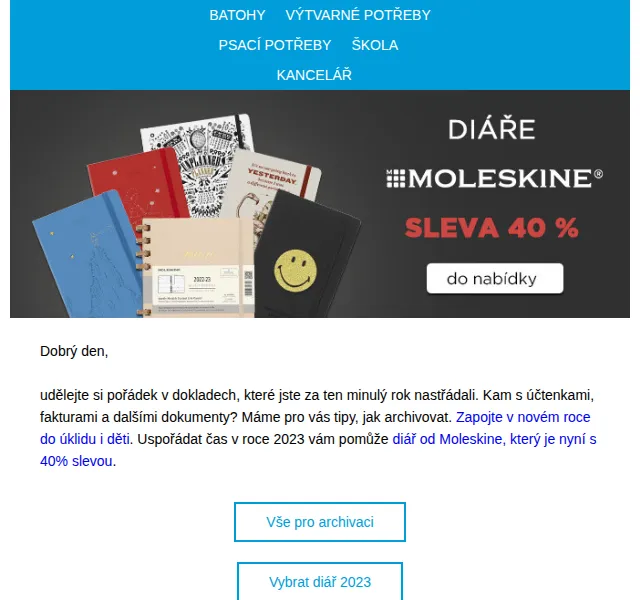 Activacek.cz: sleva 40 % na diáře Moleskine – červenec 2026 | Nuslet.cz