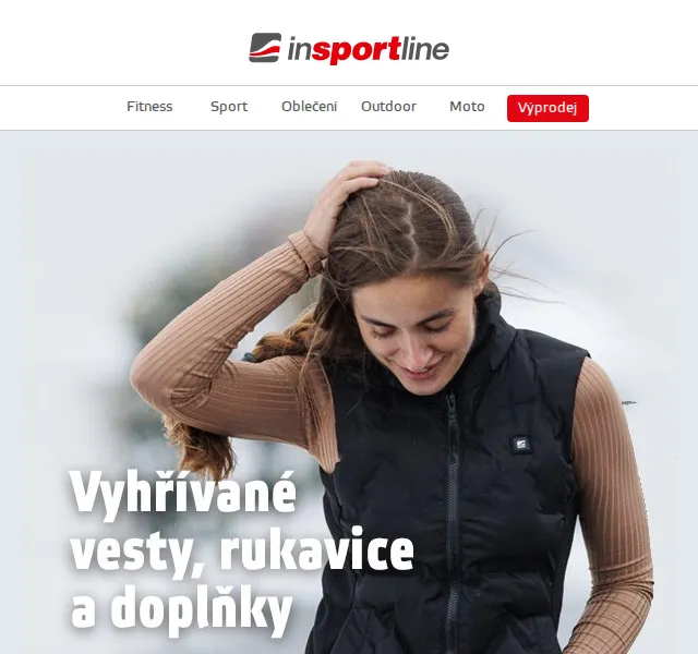 inSPORTline: Vyhřívaná vesta, rukavice či vložky se slevou až 41% – červen 2026 | Nuslet.cz