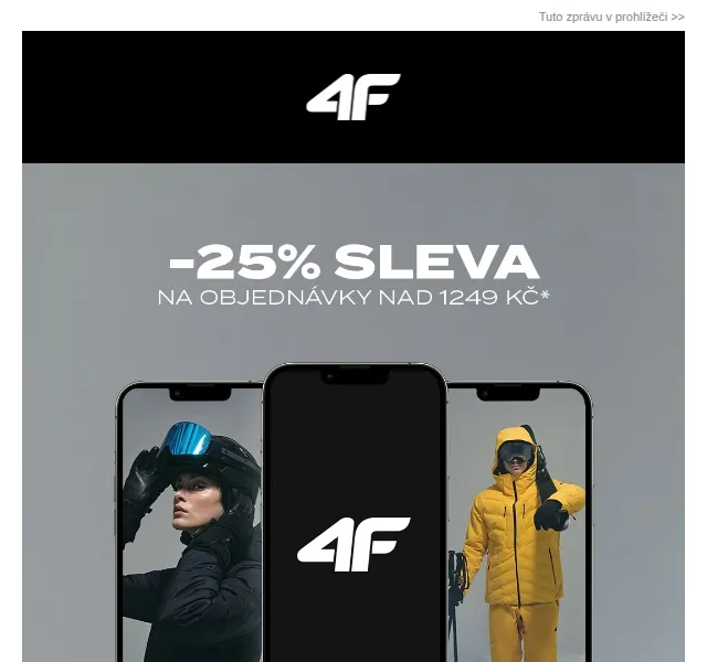 4Fstore.cz: sleva 25 % v aplikaci – červenec 2026 | Nuslet.cz