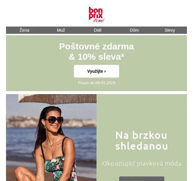bonprix: 10% sleva na vše + poštovné zdarma – červen 2026 | Nuslet.cz