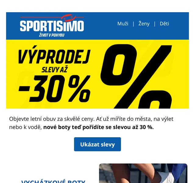 Sportisimo.cz: Letní boty až 30 % — červenec 2026 | Nuslet.cz