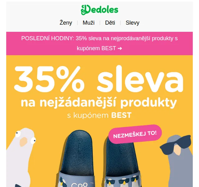 Dedoles: 35% sleva na oblíbené produkty – červenec 2026 | Nuslet.cz