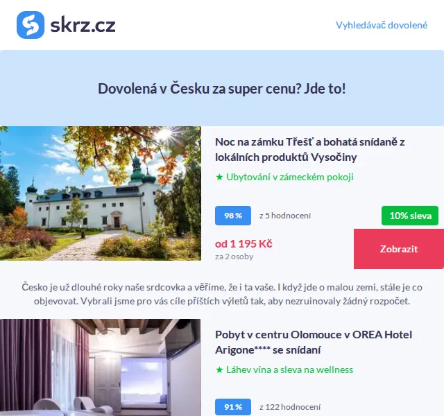 Vánoce na Skrz: Pobyty v Česku od 670 Kč – červenec 2026 | Nuslet.cz