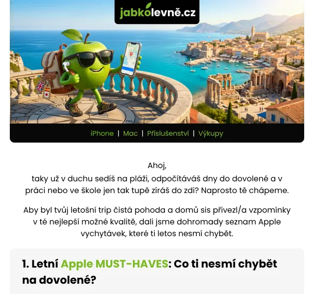 JabkoLevně.cz: iPhone Pro až -48 %, Apple Watch -60 % – květen 2026