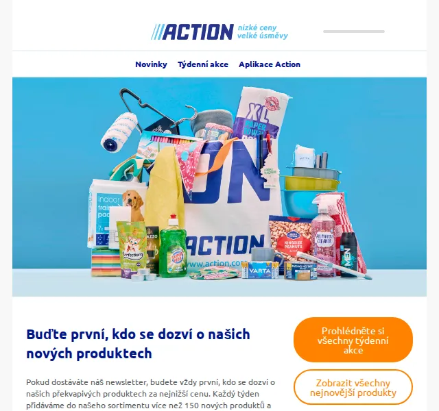 Action: 150 nových produktů každý týden – červenec 2026 | Nuslet.cz