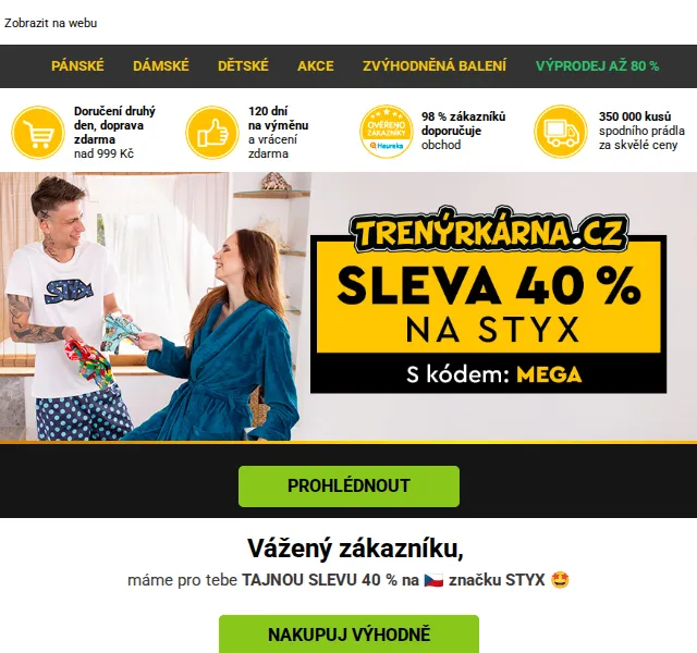 Lukáš z Trenýrkárna.cz: 40% sleva na STYX – červenec 2026 | Nuslet.cz