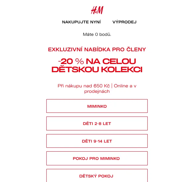 H&M Fashion: -20 % dětská kolekce – duben 2026 | Nuslet.cz